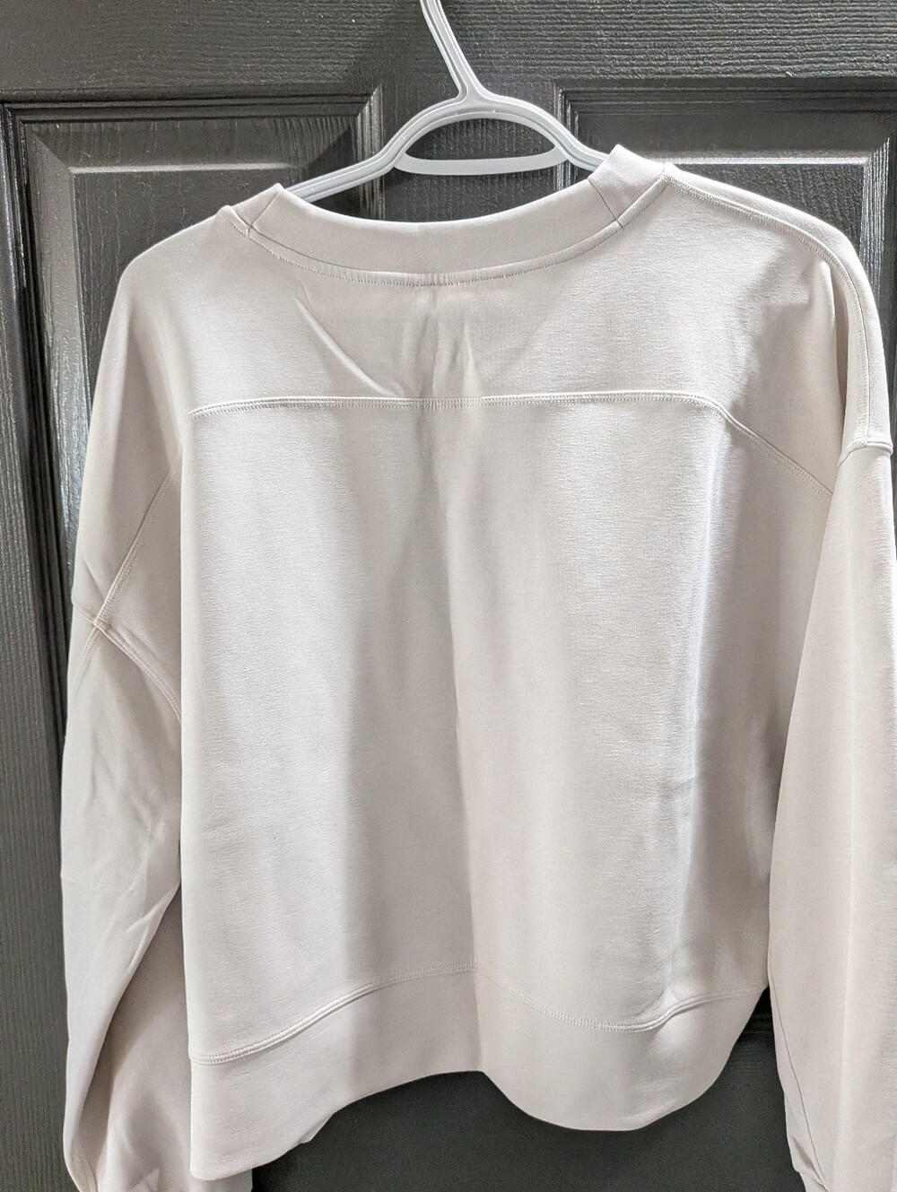 lululemon athletica Cropped Crew Sweatshirt in Light Cream